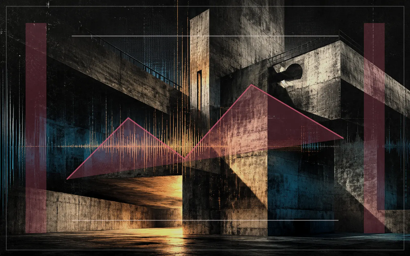 Arte editorial abstrata sobre memória, película e techno de Detroit